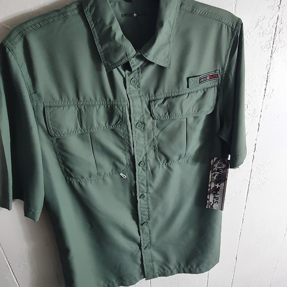 Brand New Mens Fishing Shirt Green - Picture 4 of 6